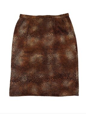 100% silk Raul Blanco size 12 anima print skirt